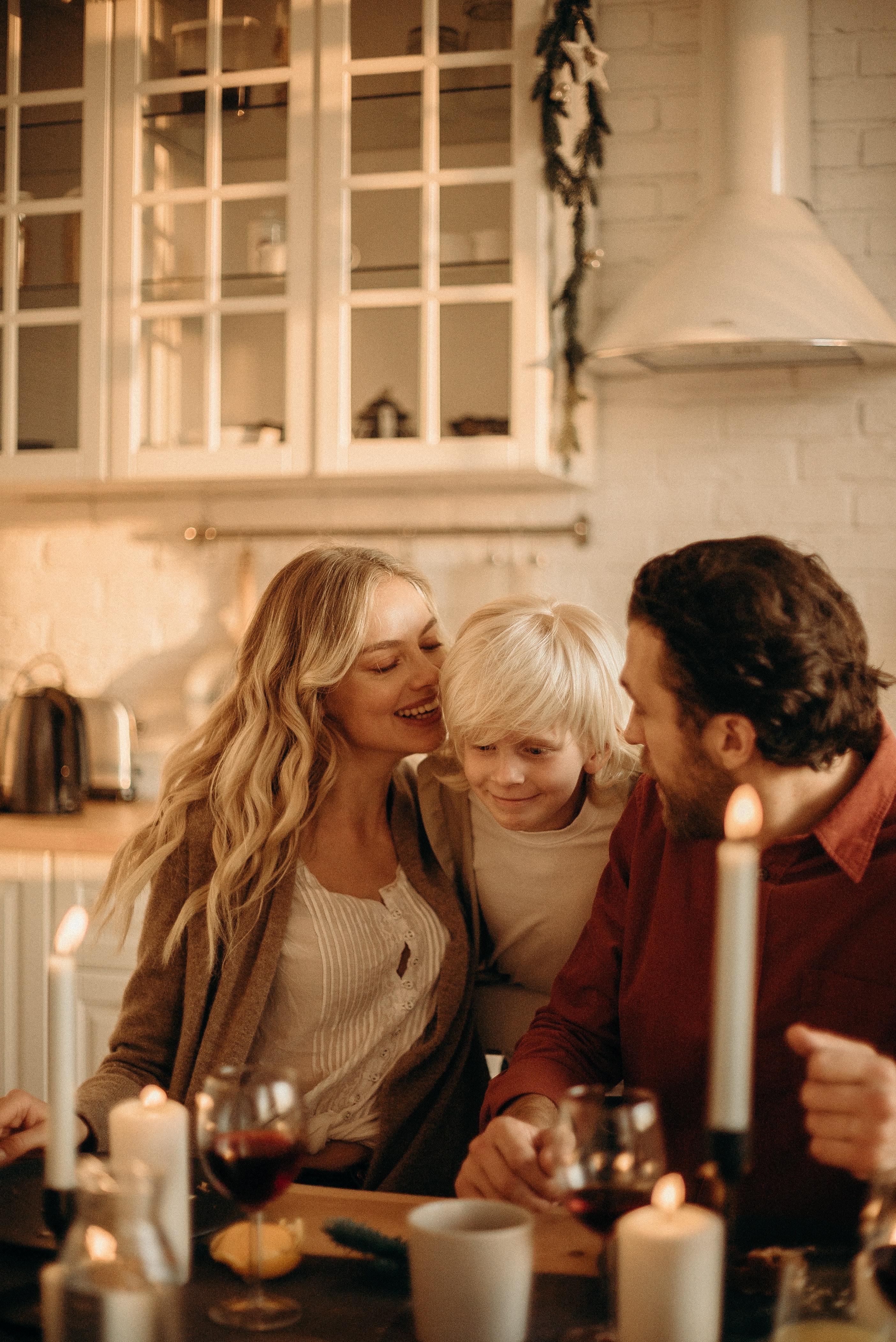 Family enjoying a warm, cozy home together